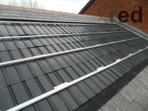 Renusol Intersole mounting system ready for solar panels to be fitted
