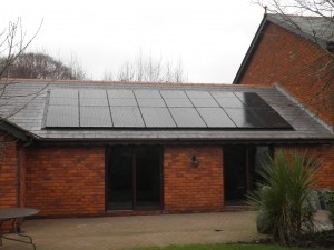 4kW all black solar panels with in-roof mounting system.