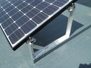 Schucho flat roof mounting system on fibreglass roof covering