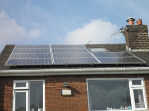 Solar panels in Wythenshawe, Manchester