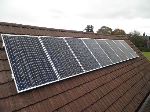 8 x Renesola 250W solar panels on one roof