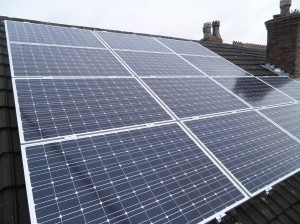Solar panels in Chorlton, Manchester